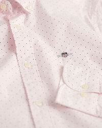 Camisa Slim Fit de rayas finas y lunares