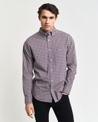 Camisa Regular Fit de popelina a cuadros peque&ntilde;os