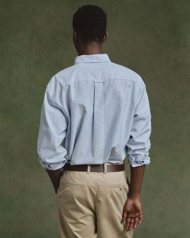 Camisa Oxford Relaxed Fit US Banker Stripe