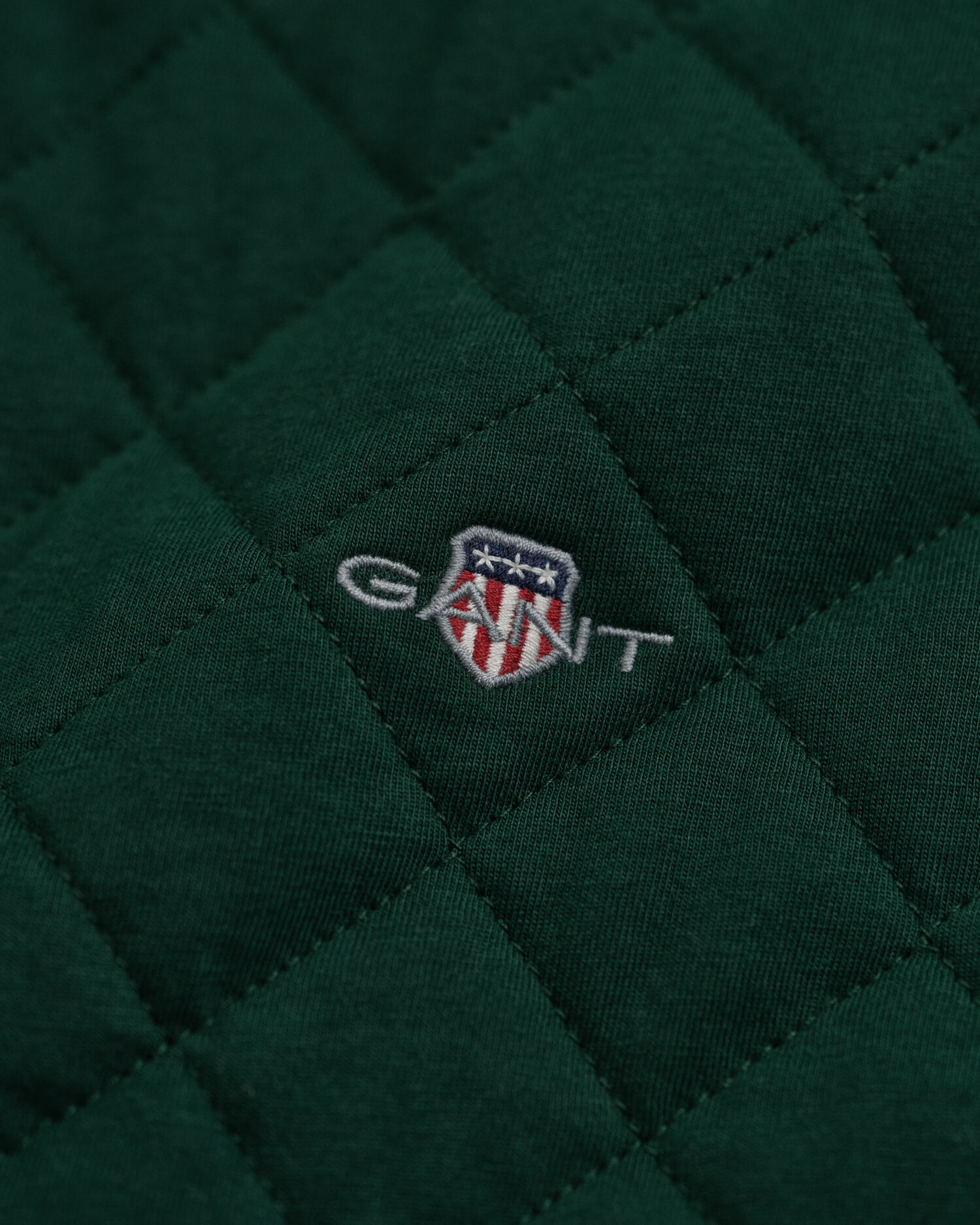 Sudadera acolchada con cuello de pana y cremallera