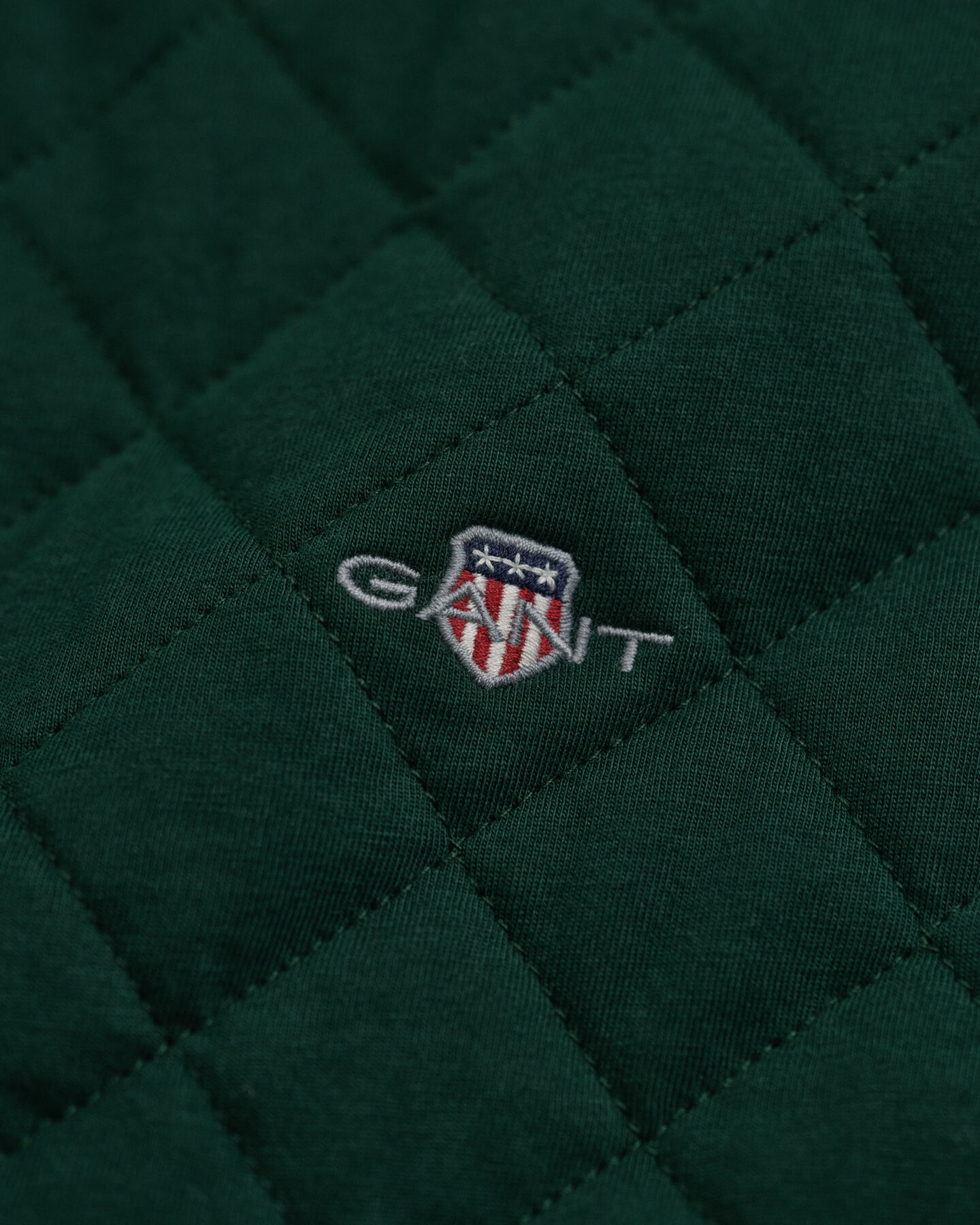 Sudadera acolchada con cuello de pana y cremallera