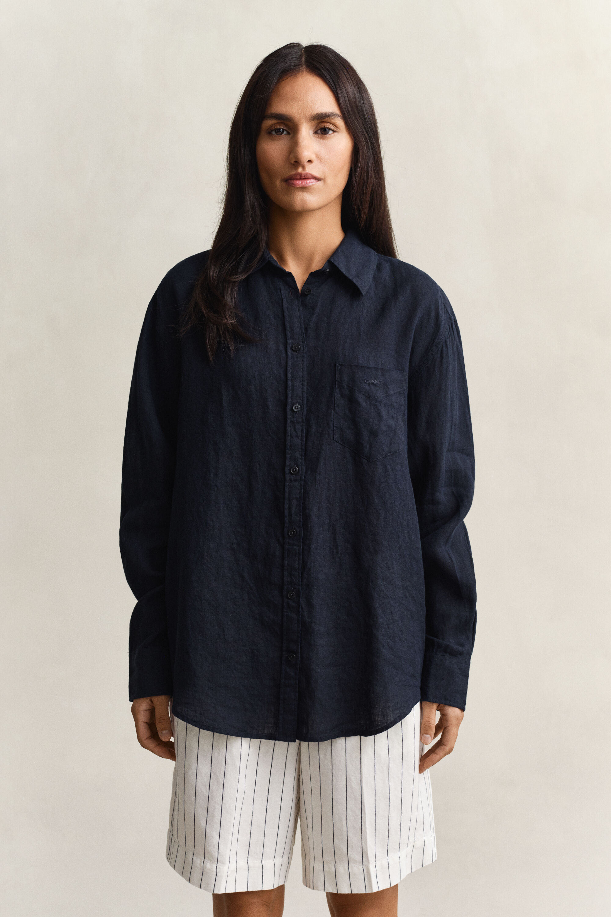 Camisa Relaxed Fit de lino