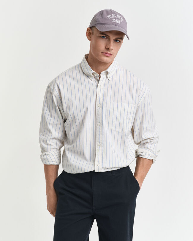 Camisa Relaxed Fit Luxury Oxford a rayas