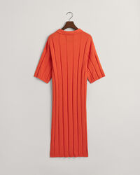 Vestido tipo polo acanalado Terry Cloth