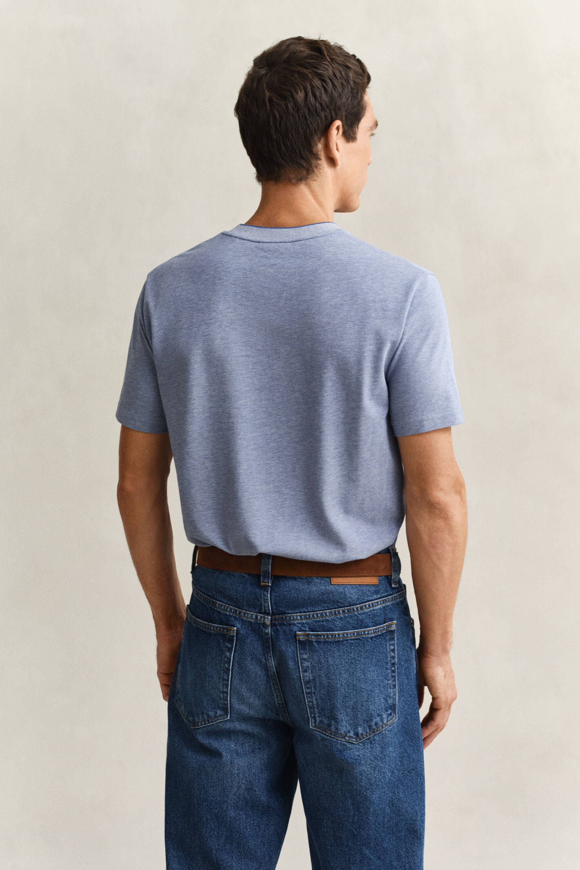 Camiseta de piqué en dos tonos