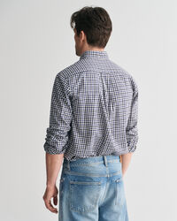 Camisa Regular Fit de sarga ligera a cuadros Vichy
