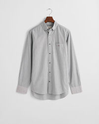 Camisa Regular Fit clásica de popelina a rayas finas