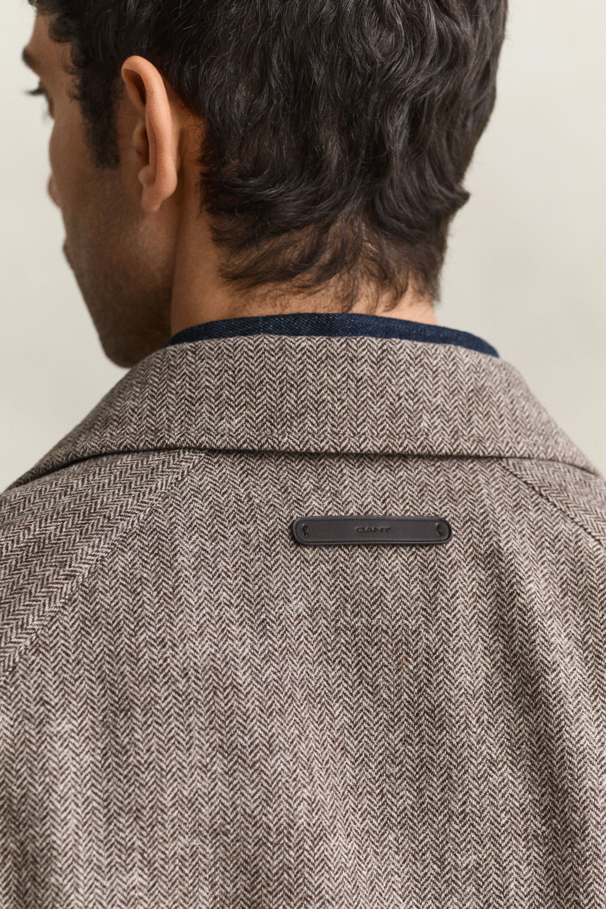 Chaqueta Windcheater en mezcla de lana