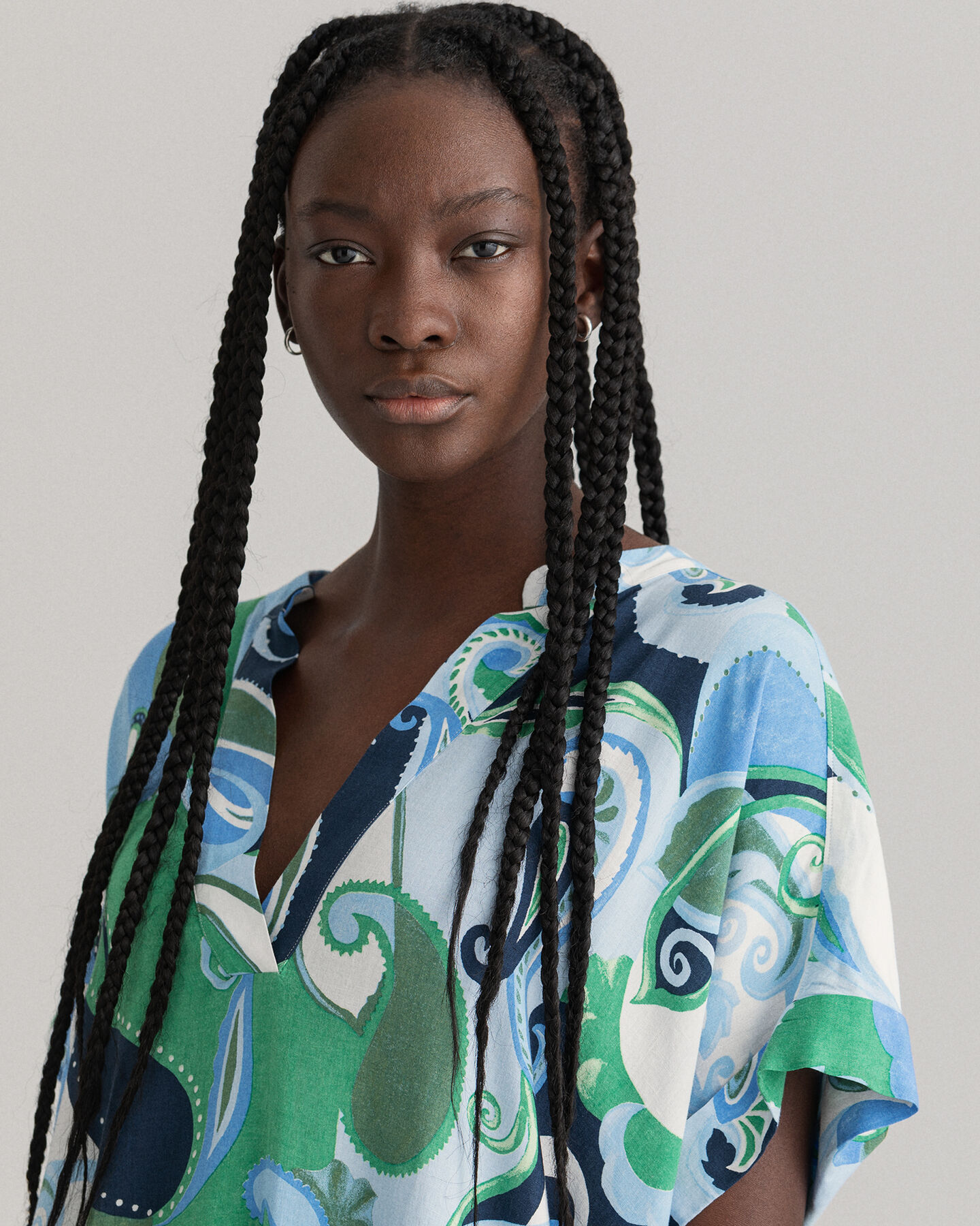 Túnica con estampado de cachemir