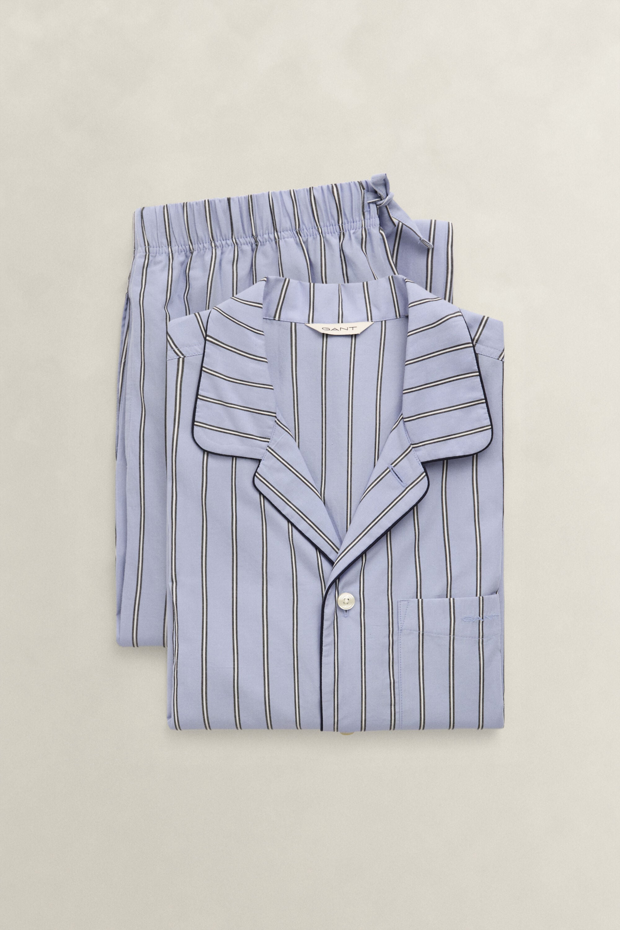 Pijama de popelina a rayas