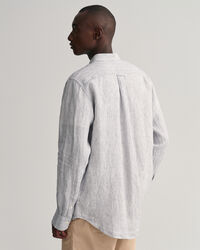 Camisa Regular Fit de lino a rayas