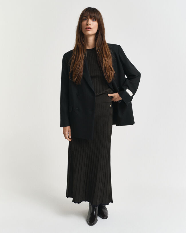 Falda de punto acanalado en contraste