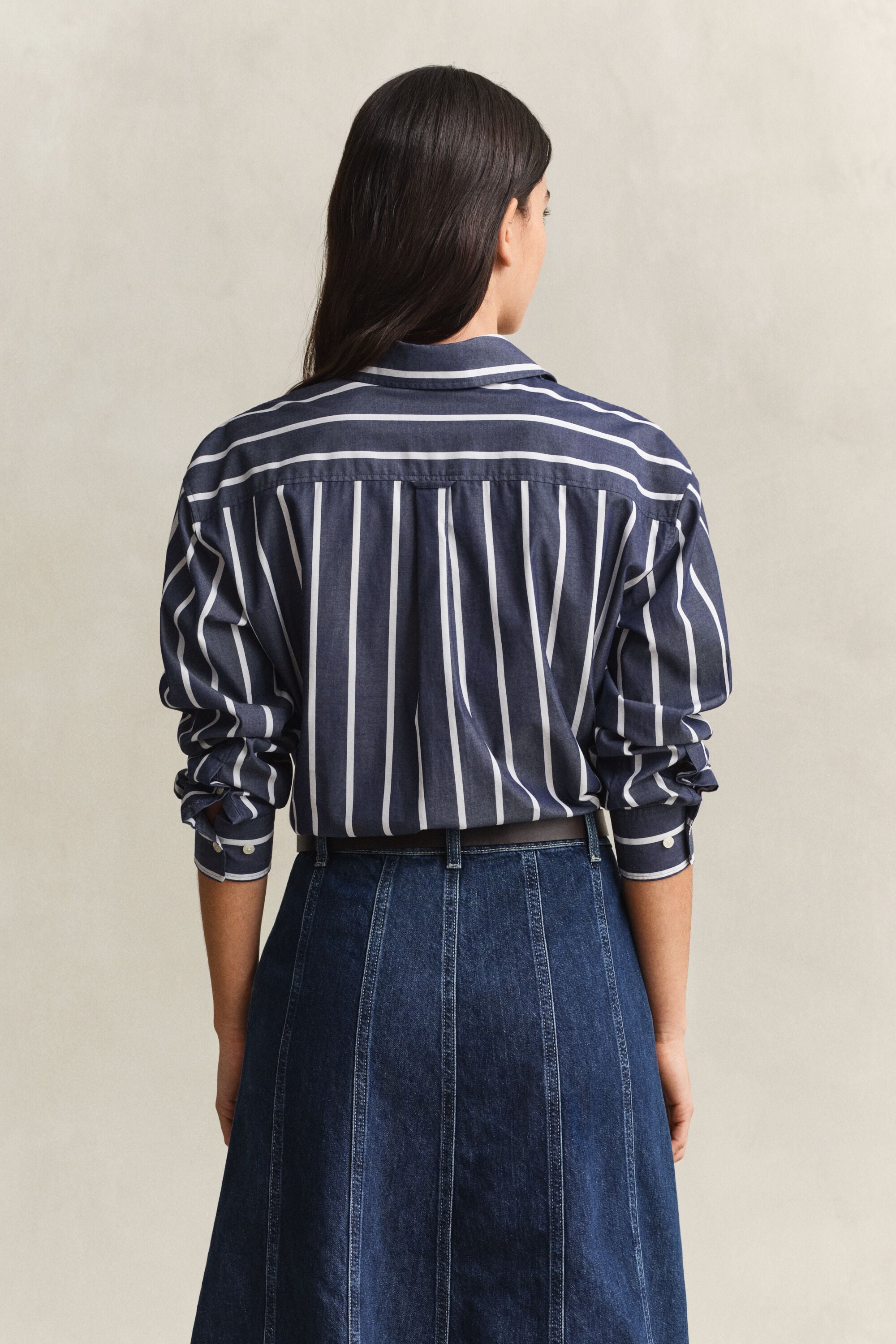 Camisa Relaxed Fit clásica de popelina a rayas