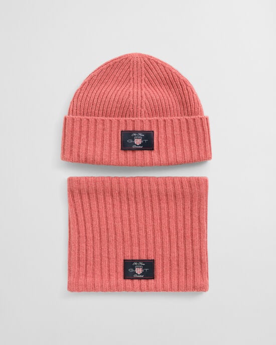 Set de regalo con gorro y braga en mezcla de lana Kids