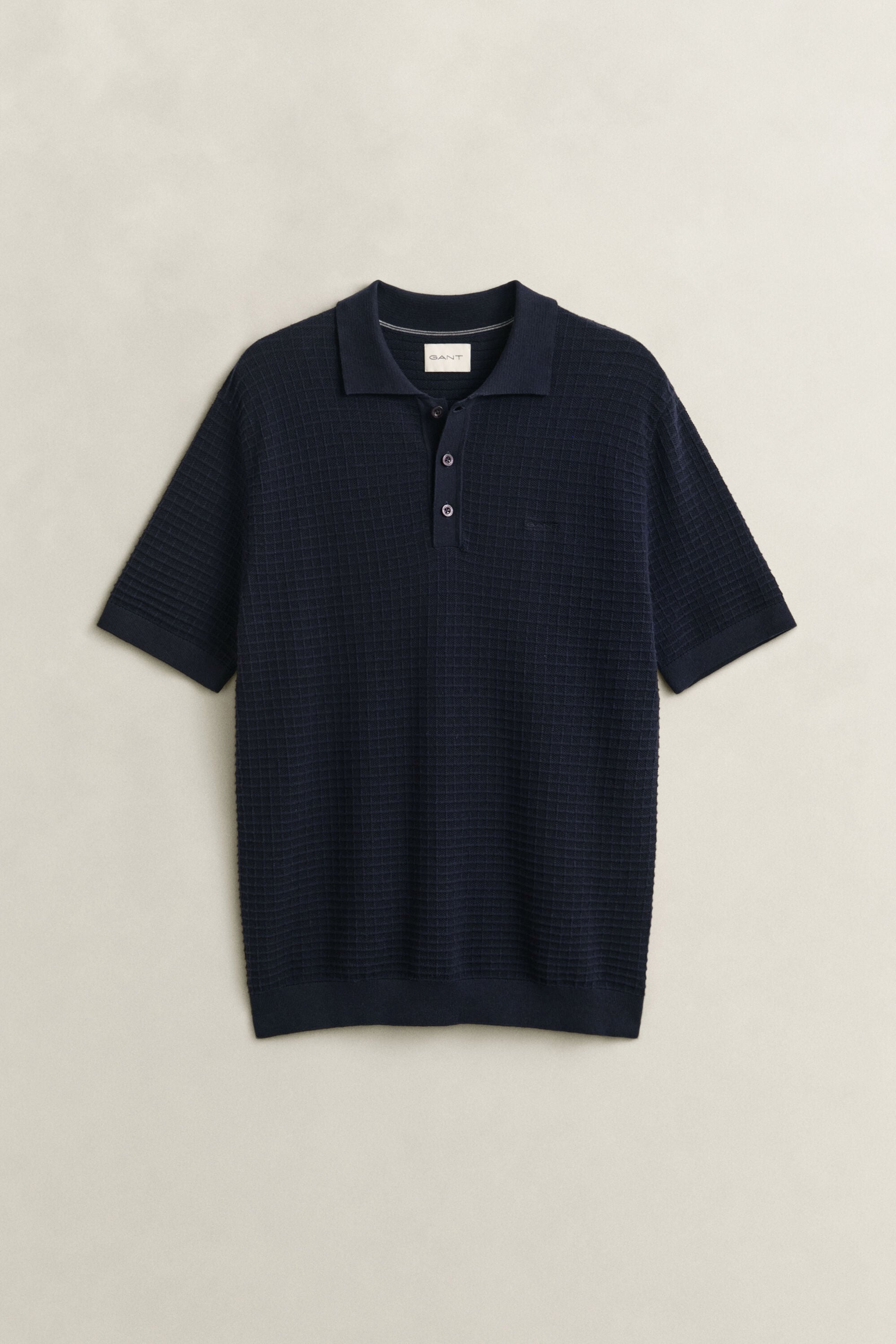 Jersey tipo polo con textura