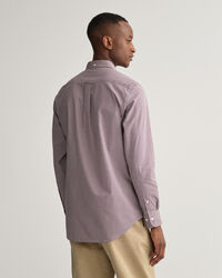 Camisa Regular Fit de popelina con microestampado de cuadros Vichy