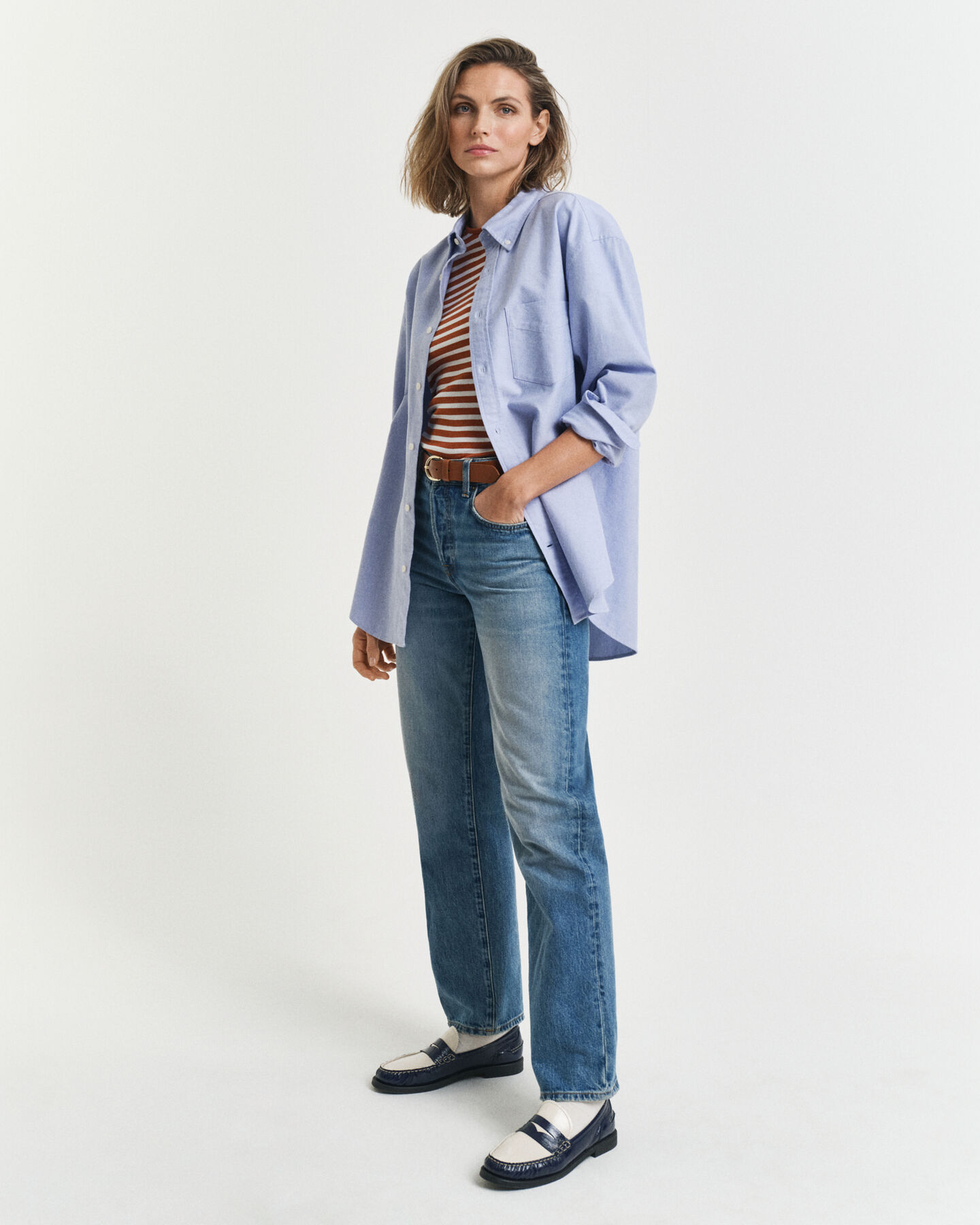 Camiseta acanalada de rayas