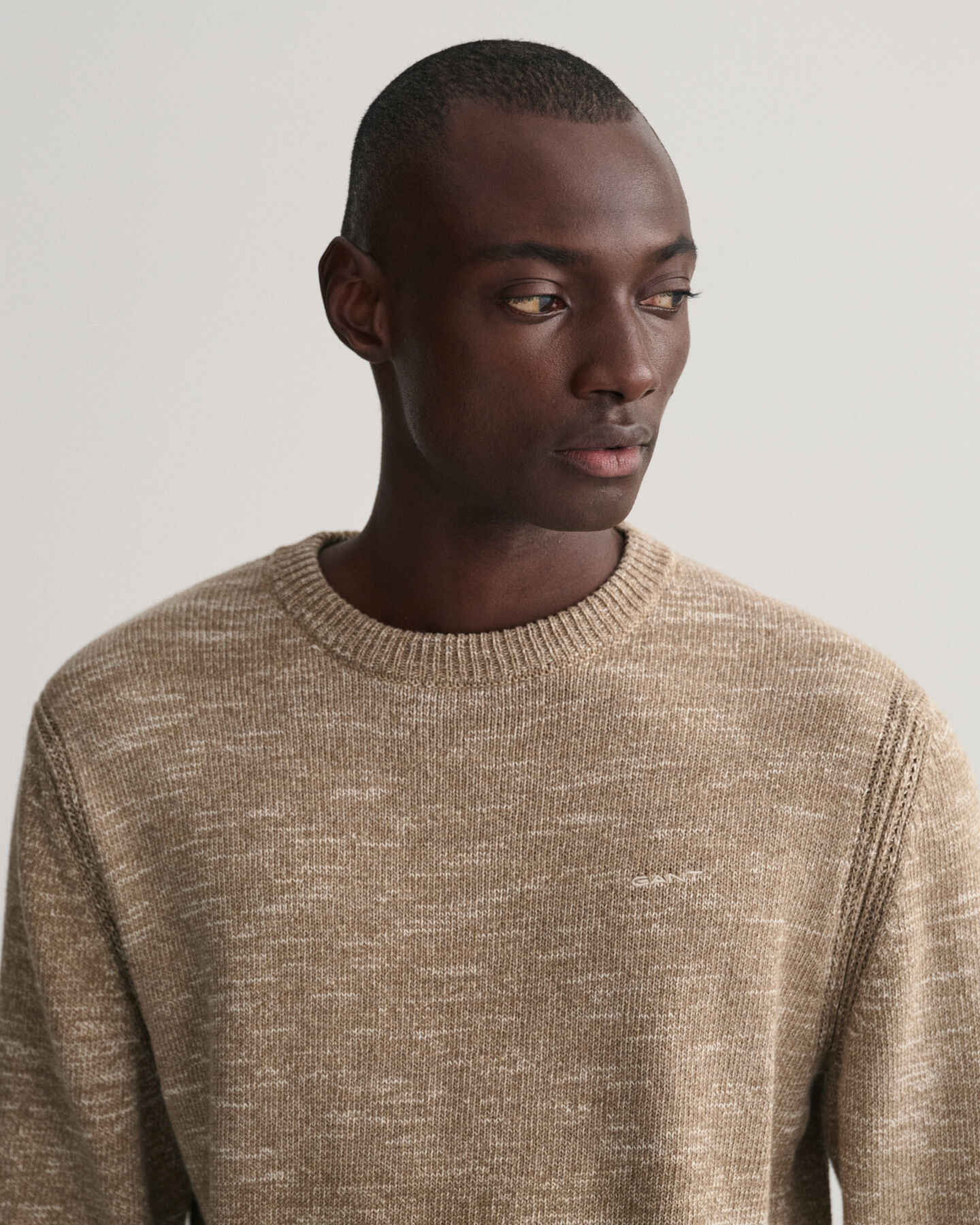 Jersey de cuello redondo en hilo retorcido