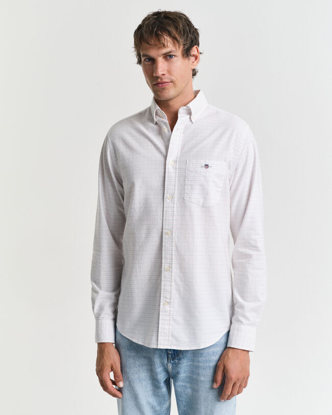 Camisa Oxford cl&aacute;sica Regular Fit a cuadros Tattersall