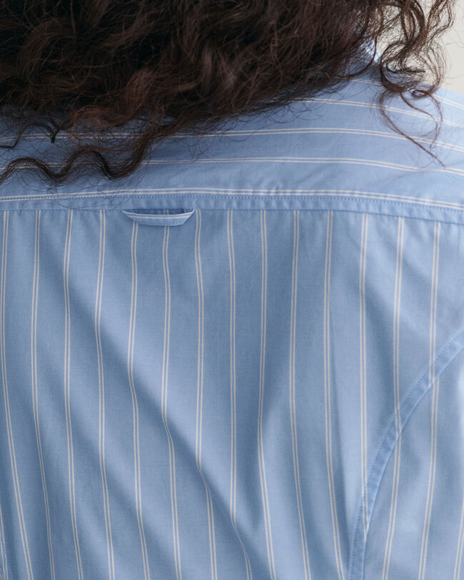 Vestido camisero midi a rayas