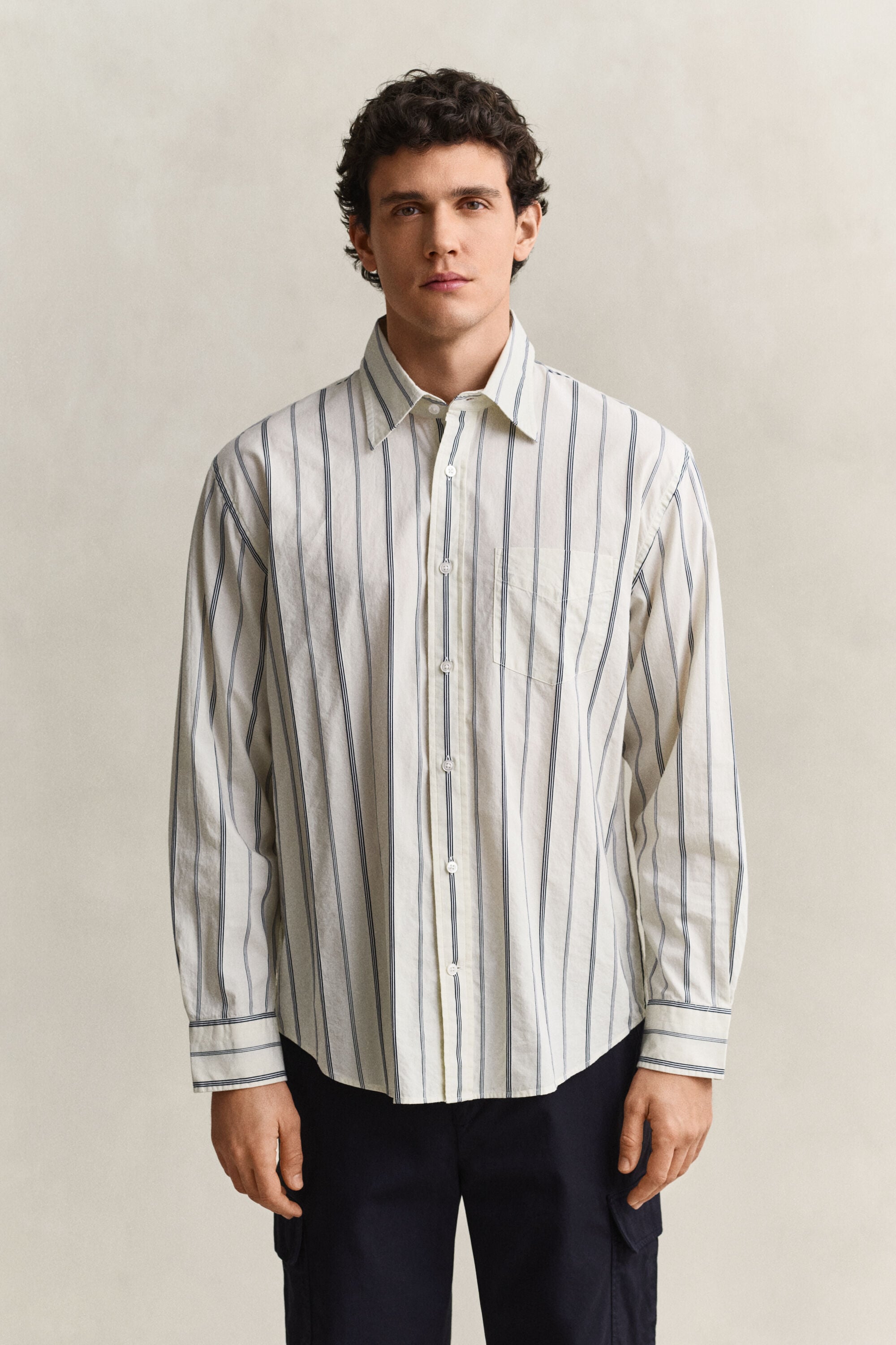 Camisa Relaxed Fit Dobby Stripe