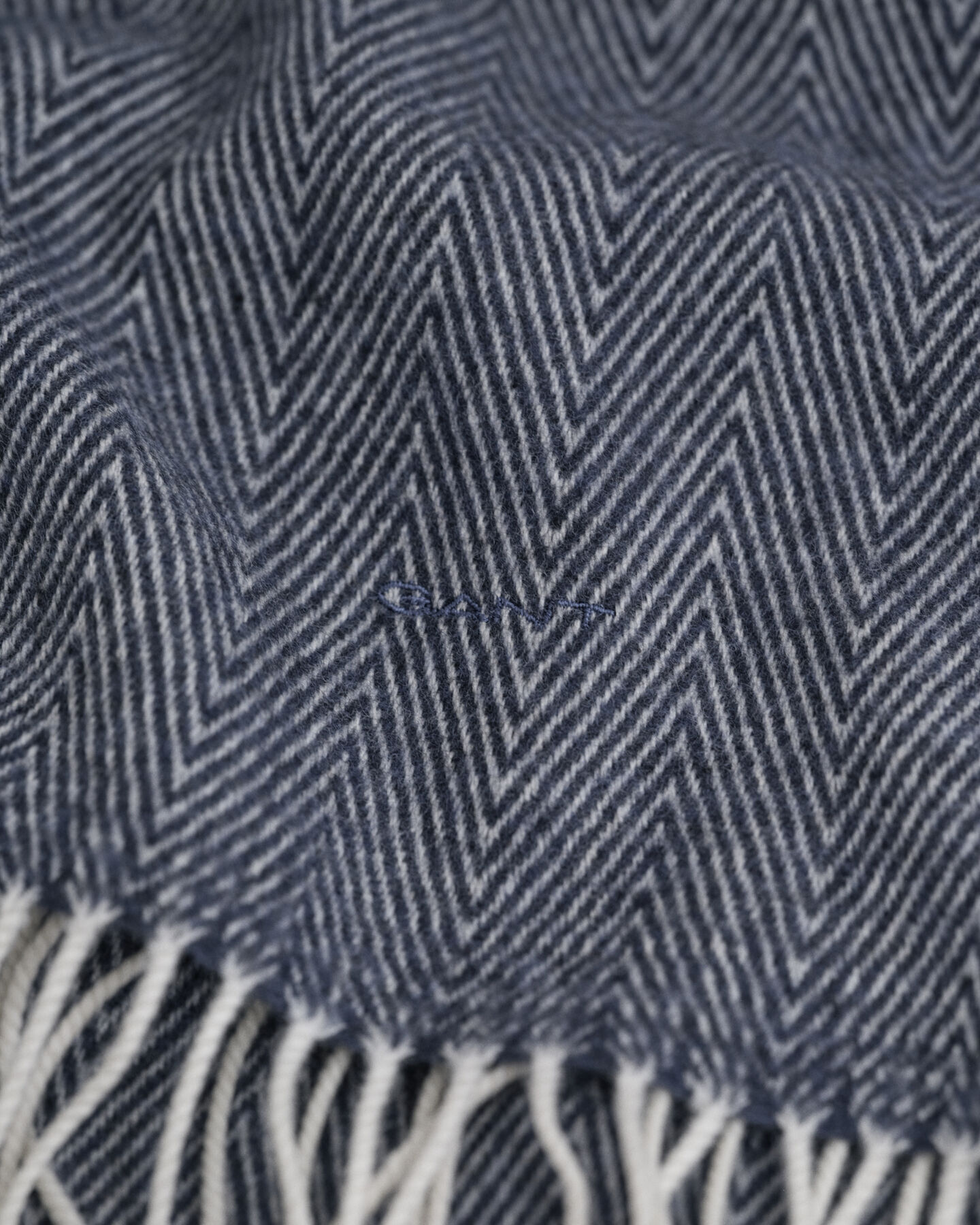 Bufanda de lana con diseño de espiga