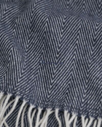 Bufanda de lana con diseño de espiga