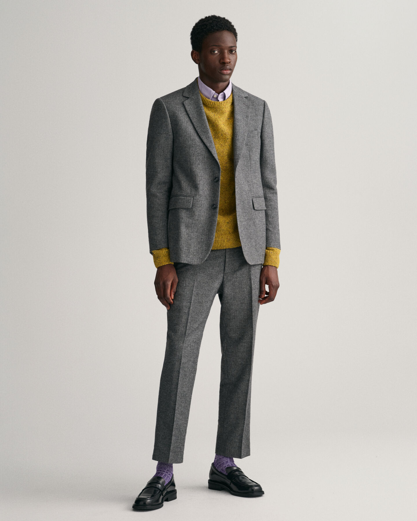 Americana de traje con diseño de espiga