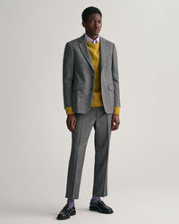 Americana de traje con diseño de espiga