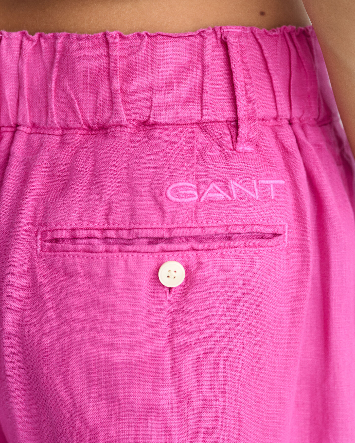 Pantalones de pinzas en lino con pernera ancha Teen Girls