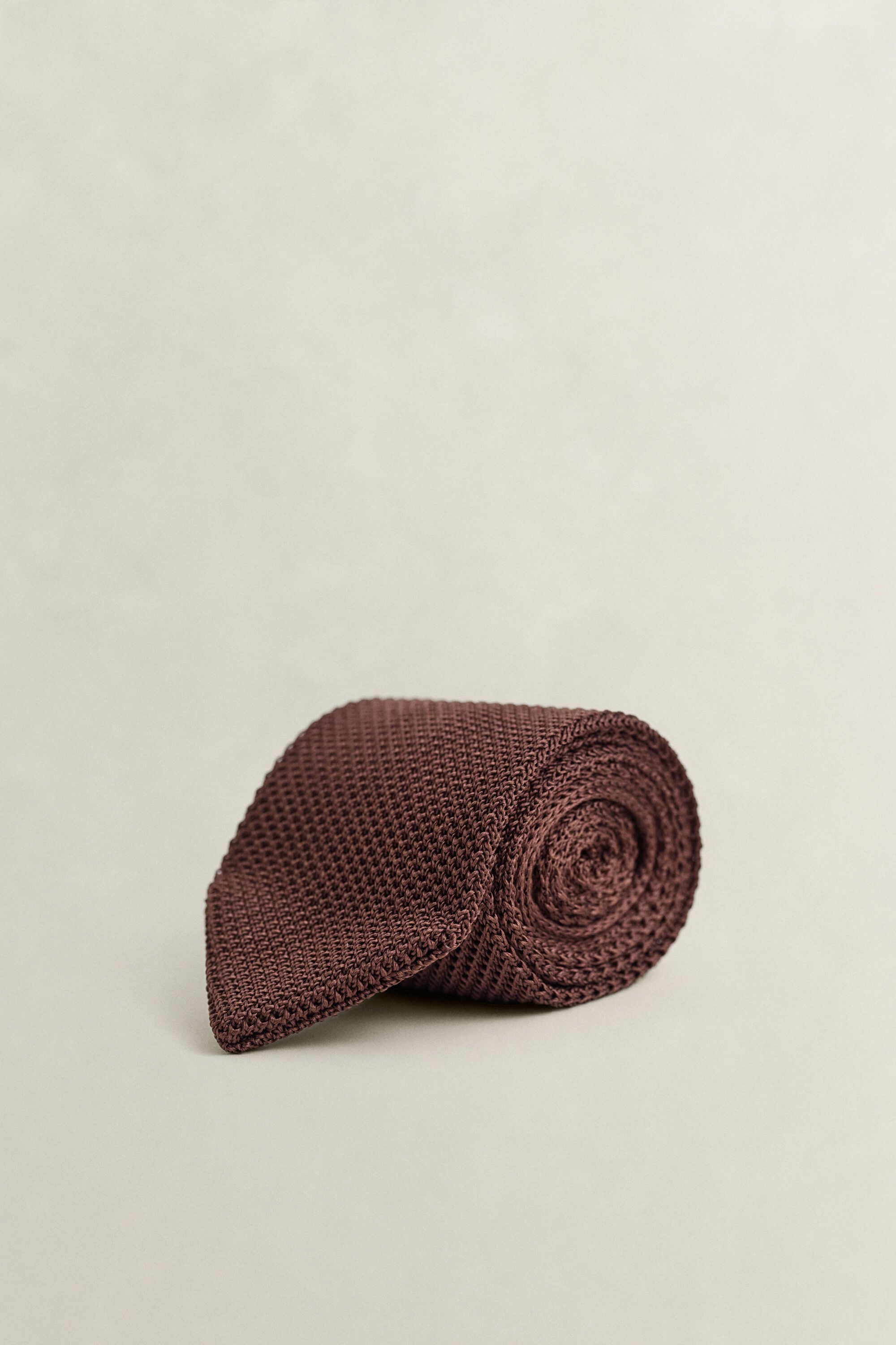 Corbata de punto de seda