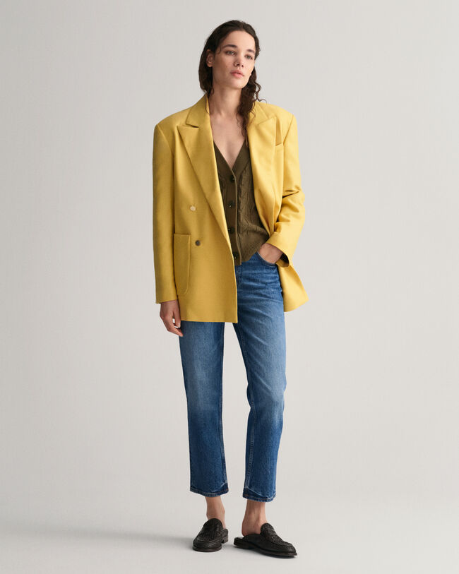 C&aacute;rdigan de cuello de pico con dise&ntilde;o de espiga