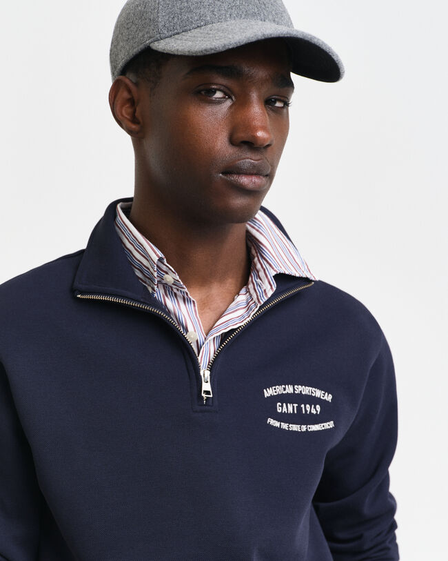 Sudadera con media cremallera y dise&ntilde;o de peque&ntilde;as dimensiones