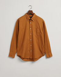 Camisa Oxford Relaxed Fit te&ntilde;ida en prenda