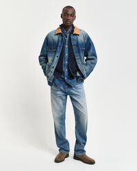 C&aacute;rdigan de algod&oacute;n con cremallera y textura