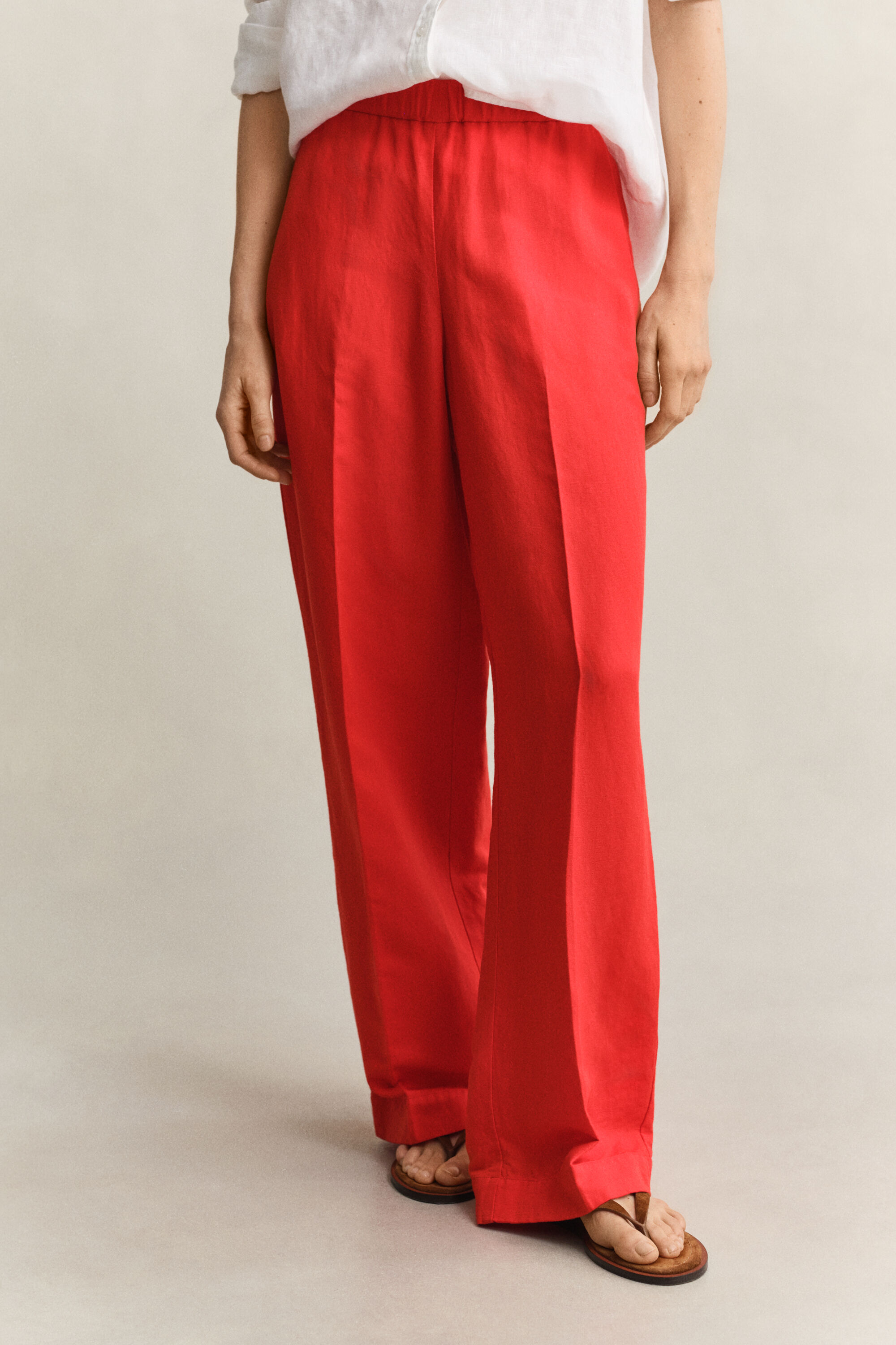 Pantalones en mezcla de lino