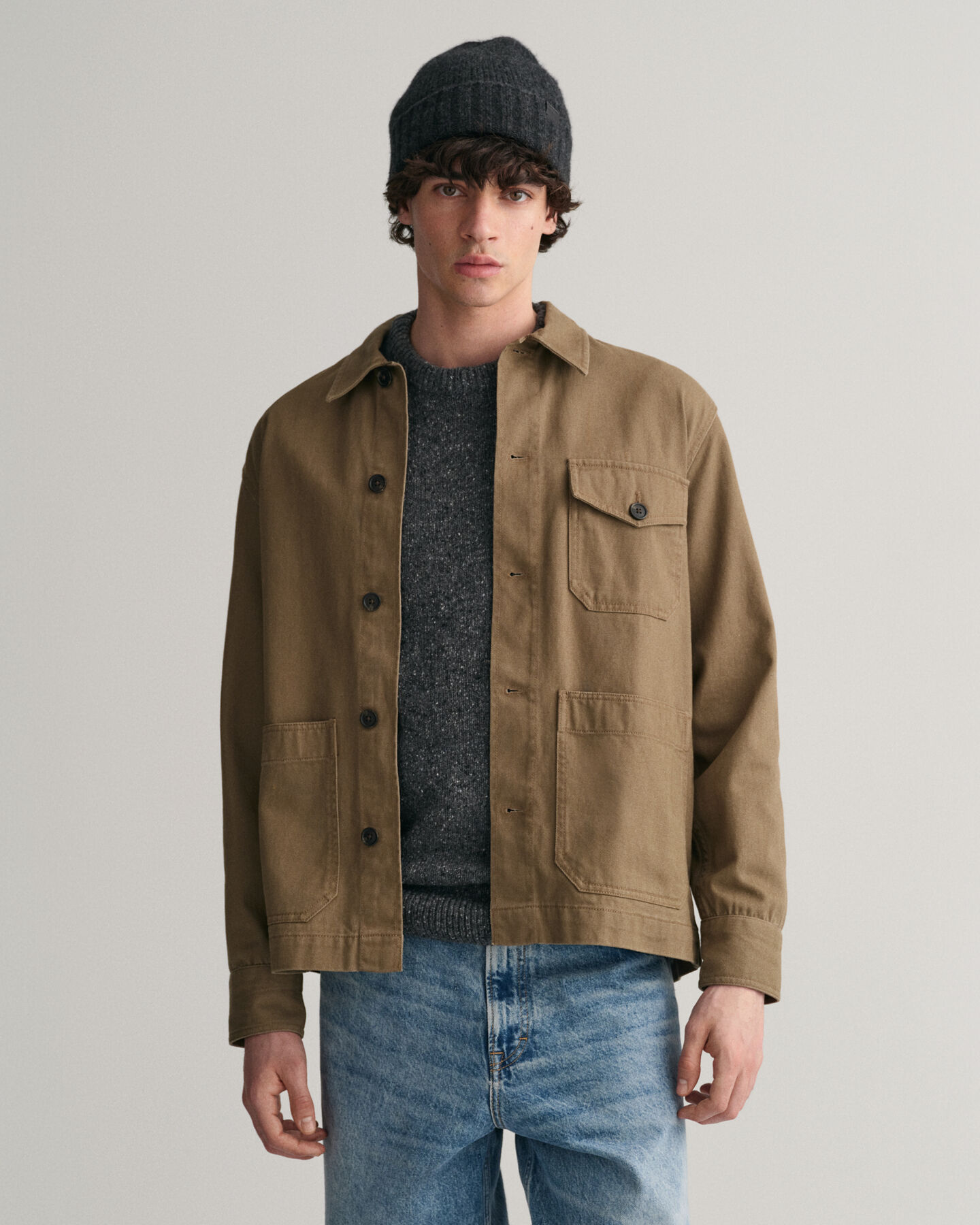 Sobrecamisa de sarga cepillada
