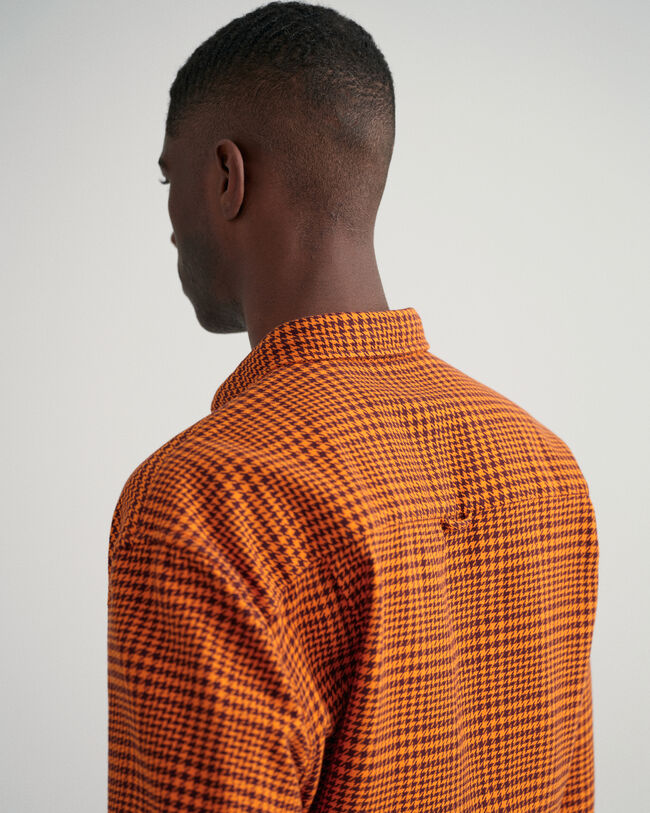 Camisa extragrande de algodón Houndstooth