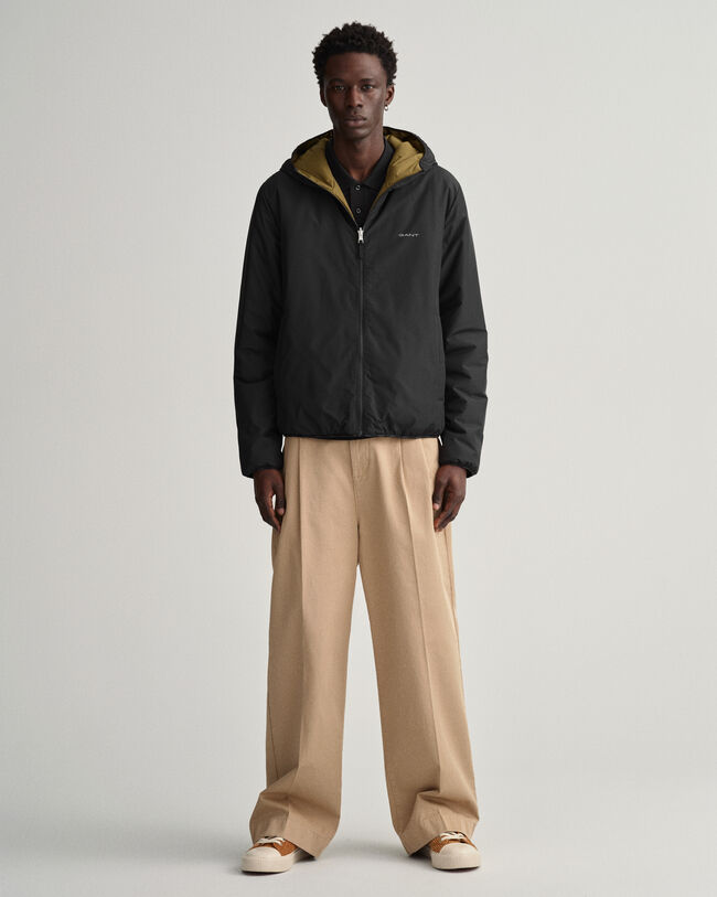 Chaqueta reversible con capucha