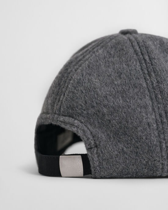 Gorra de lana melton con lustre