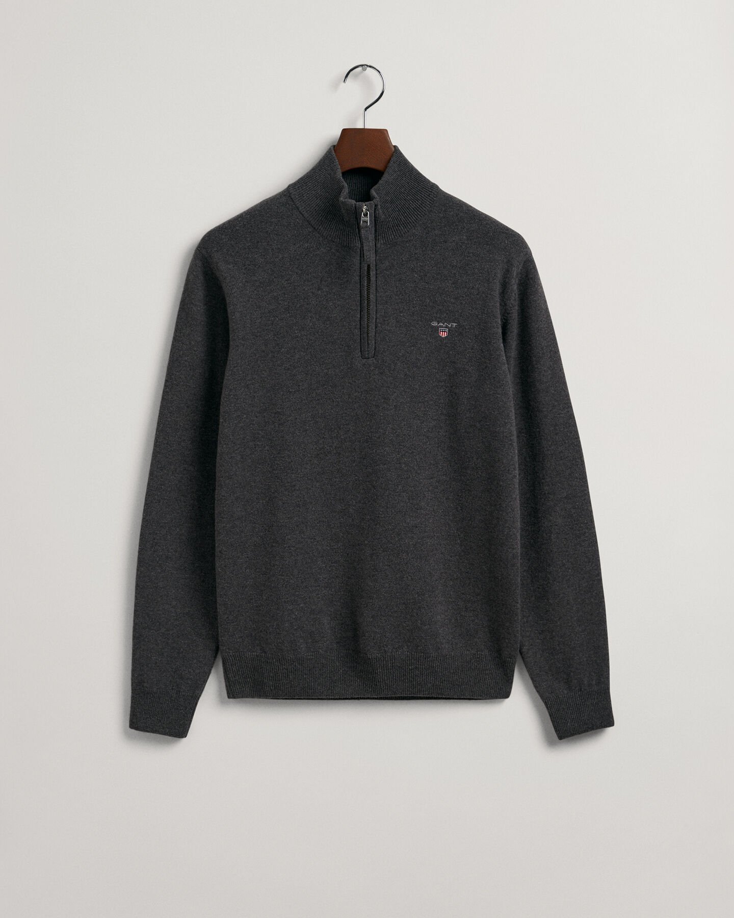 Jersey de lana de oveja muy fina con media cremallera