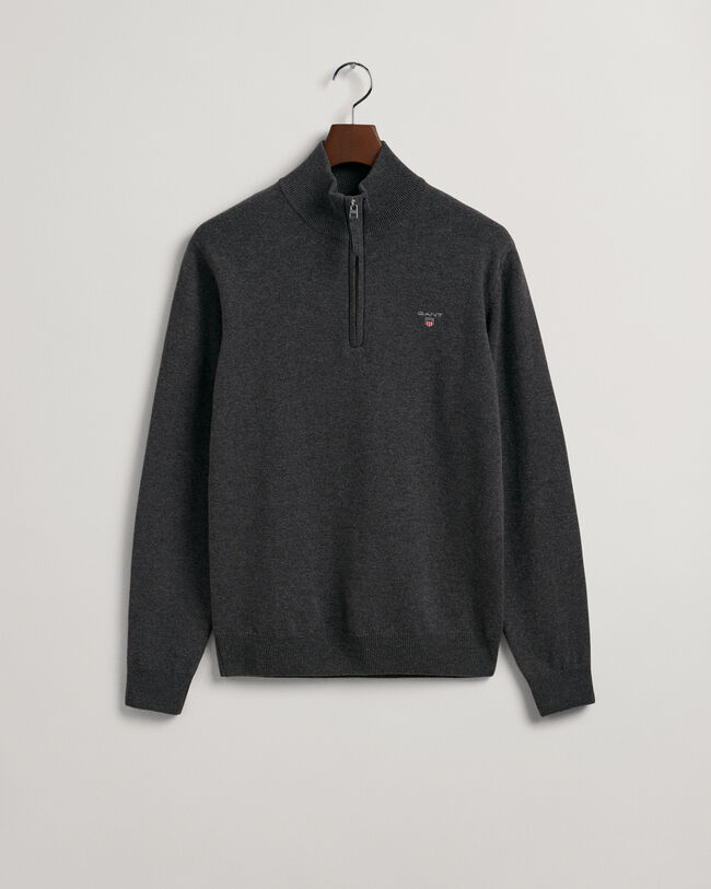 Jersey de lana de oveja muy fina con media cremallera