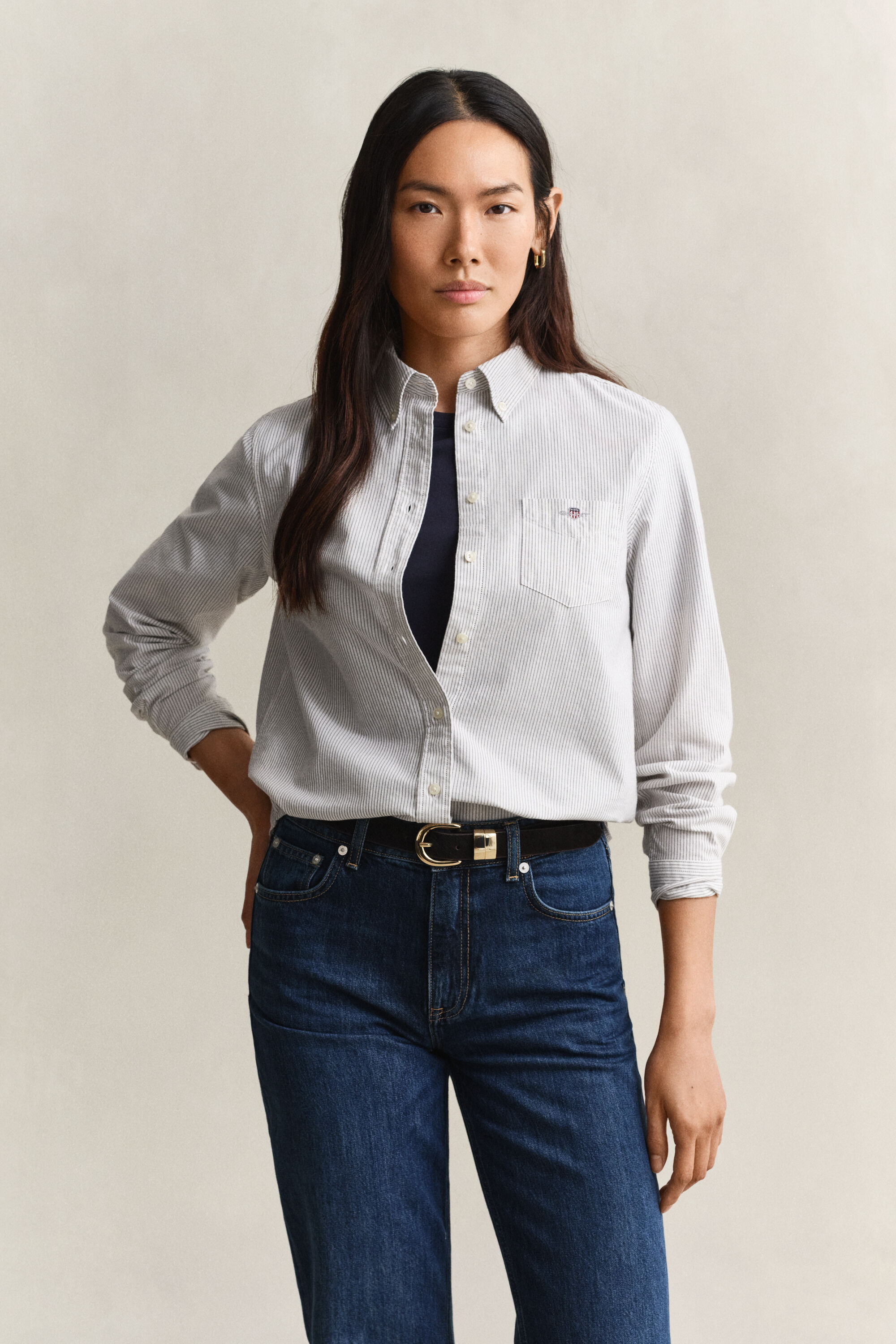 Camisa Oxford clásica a rayas
