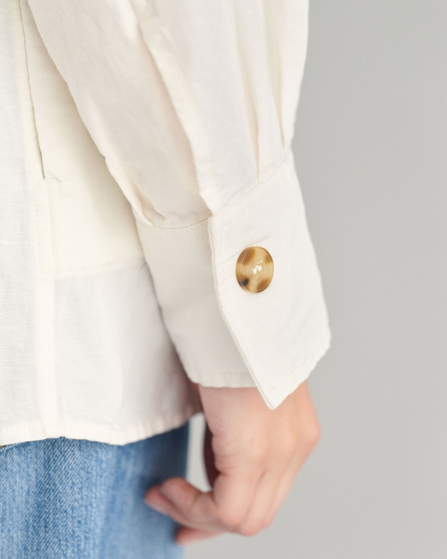 Sobrecamisa en mezcla de lino