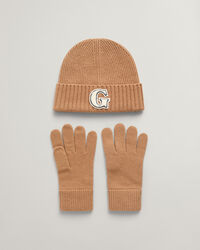 Set de regalo con gorro y guantes con insignia G