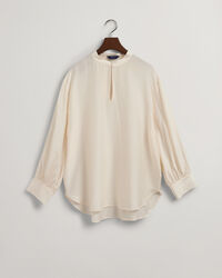 Blusa Popover de seda y lyocell