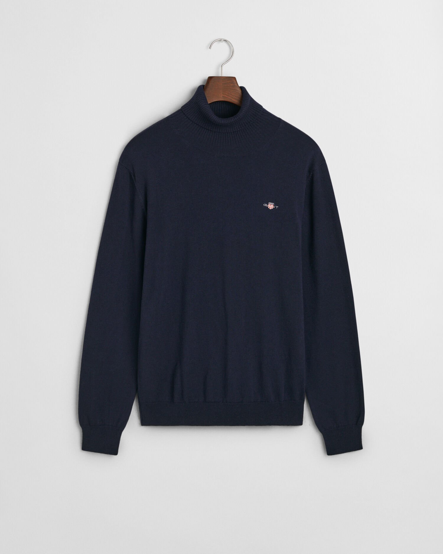 Jersey de algodón y lana con cuello de cisne