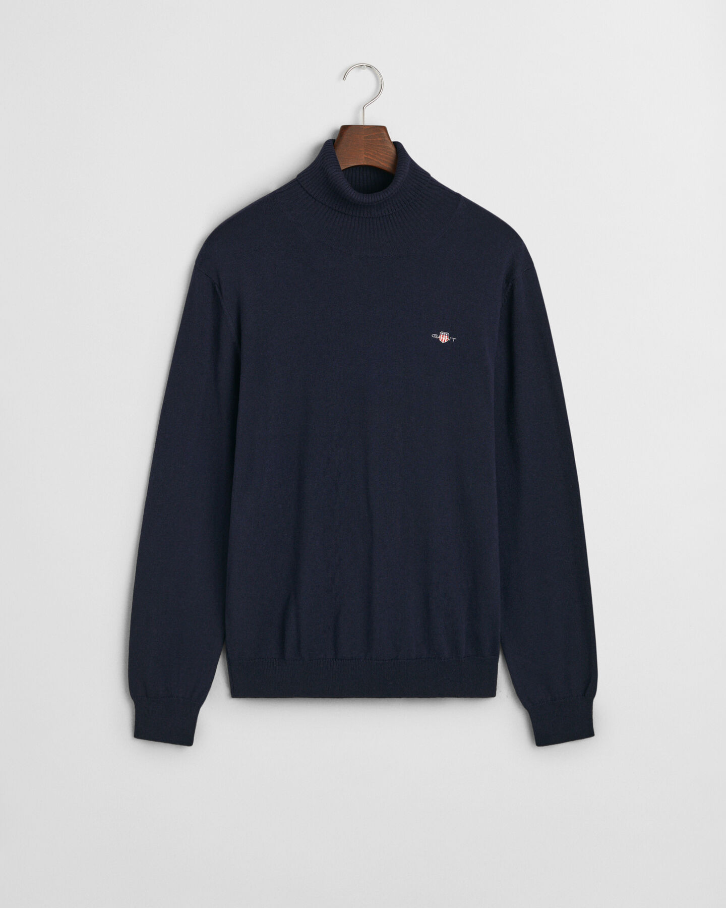 Jersey de algodón y lana con cuello de cisne