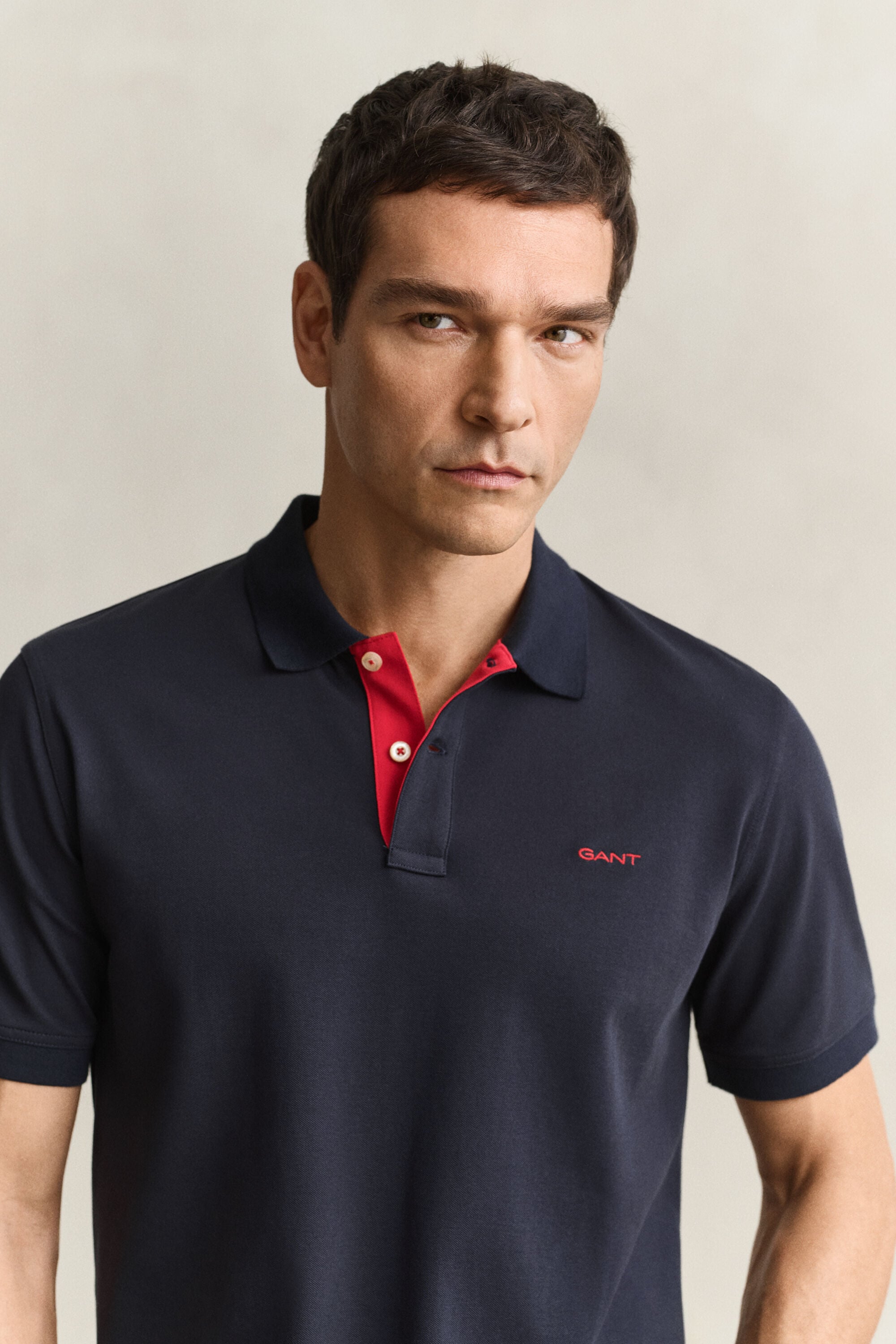 Polo de piqué en contraste