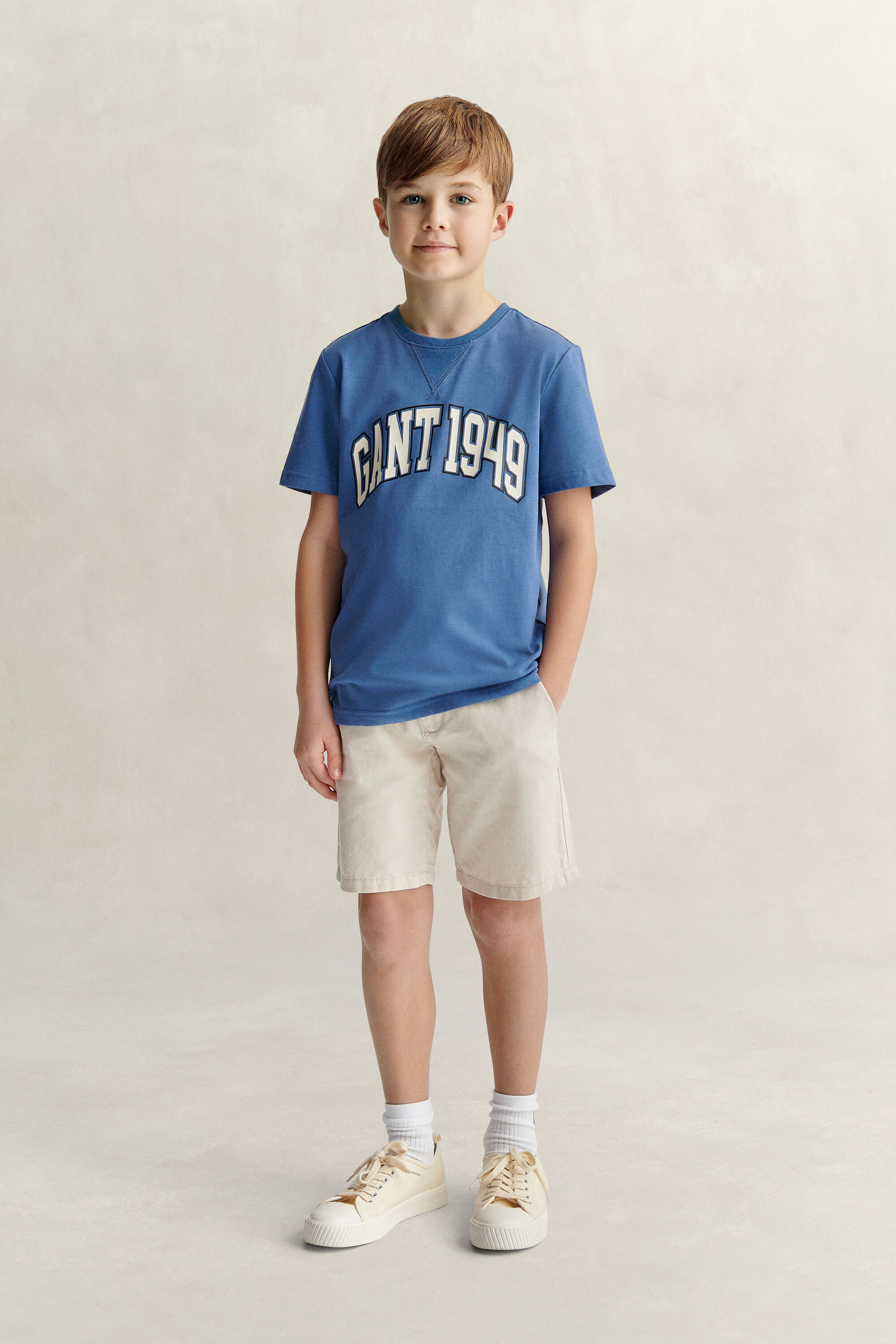 Pantalones cortos de mezcla de lino Teen Boys